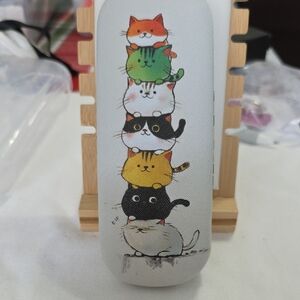 Cute Cat Stack Glasses Case - Multicolor